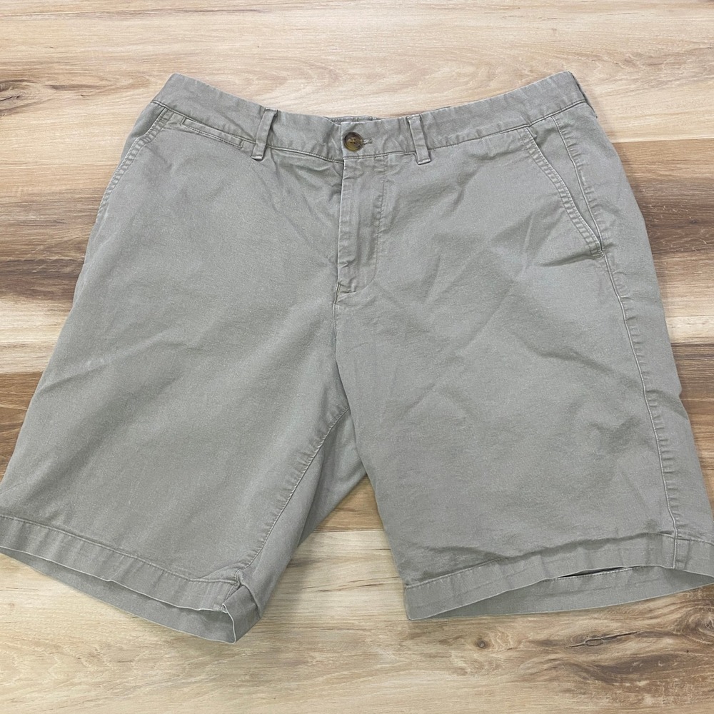 Bonobos Chino Shorts 33 Mens Casual Stretch Cotton Blend 9 Inch Olive Green